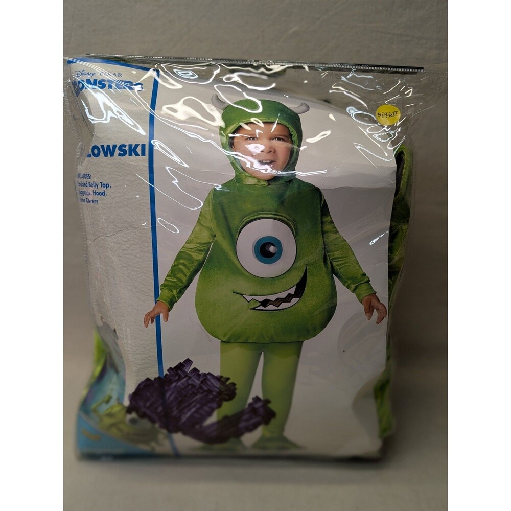 Spirit Halloween Monsters Inc Mike Wazowski Toddler Costume Disney Pixar 3T 4T *